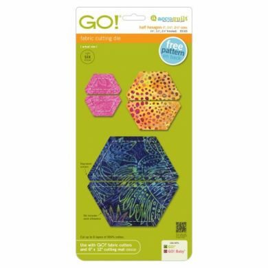 GO! Half Hexagon 1", 1 1/2", 2 1/2" Sides
