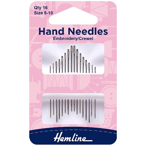 Hemline Hand Needles – Embroidery/Crewel | Handcrafters House