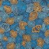 Blue Teal Ochre Contour