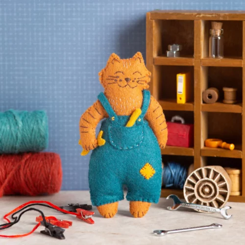 Felt Craft Kit - Mr. Cat, Mechanic